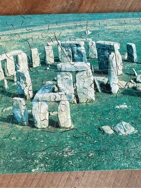 Wooden puzzle odd shaped pieces Stonehenge Scenic Puzzle - made in UK